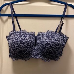 Aerie Navy Lace Push-Up Bra Size S